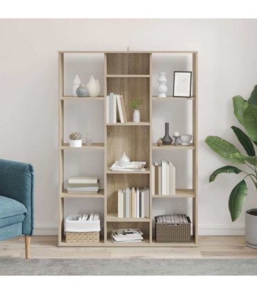 vidaXL Room Divider/Book Cabinet Sonoma Oak 100x24x140 cm Engineered Wood