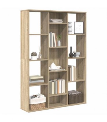 vidaXL Room Divider/Book Cabinet Sonoma Oak 100x24x140 cm Engineered Wood