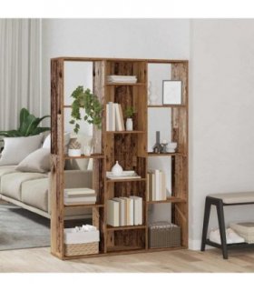 vidaXL Room Divider/Book Cabinet Old Wood 100x24x140 cm Engineered Wood