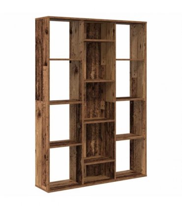 vidaXL Room Divider/Book Cabinet Old Wood 100x24x140 cm Engineered Wood