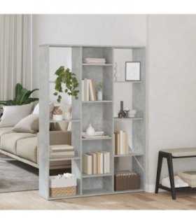vidaXL Room Divider/Book Cabinet Concrete Grey 100x24x140 cm Engineered Wood