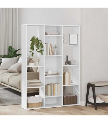 vidaXL Room Divider/Book Cabinet White 100x24x140 cm Engineered Wood