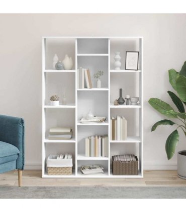 vidaXL Room Divider/Book Cabinet White 100x24x140 cm Engineered Wood