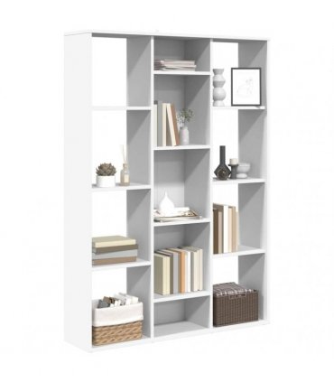vidaXL Room Divider/Book Cabinet White 100x24x140 cm Engineered Wood