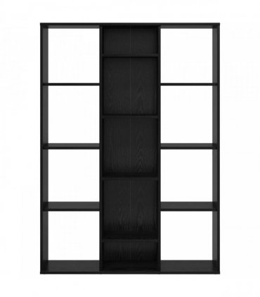 vidaXL Room Divider Black Oak 100 x 24 x 140 cm Engineered Wood