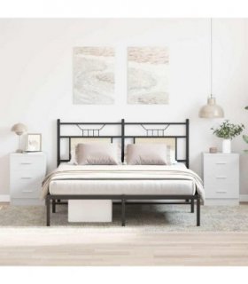 vidaXL Bedside Cabinets 2 pcs White 38x35x56 cm Engineered Wood