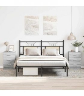 vidaXL Bedside Cabinets 2 pcs Grey Sonoma 38x35x56 cm Engineered Wood