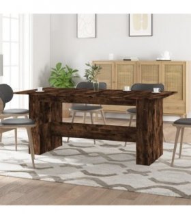vidaXL Dining Table Smoked Oak 180x90x76 cm Engineered Wood