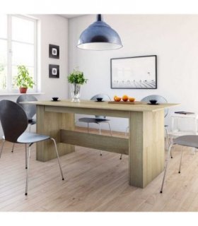 vidaXL Dining Table Sonoma Oak 180x90x76 cm Engineered Wood