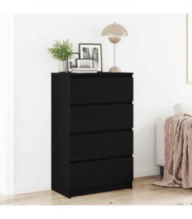 vidaXL Sideboard Black Oak 60x35x98.5 cm Engineered Wood