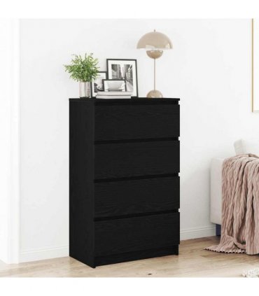 vidaXL Sideboard Black Oak 60x35x98.5 cm Engineered Wood
