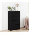 vidaXL Sideboard Black Oak 60x35x98.5 cm Engineered Wood