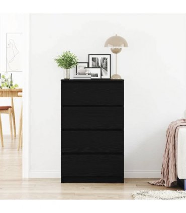 vidaXL Sideboard Black Oak 60x35x98.5 cm Engineered Wood