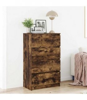 vidaXL Sideboard Smoked Oak 60x35x98.5 cm Engineered Wood