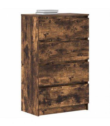 vidaXL Sideboard Smoked Oak 60x35x98.5 cm Engineered Wood
