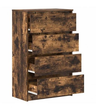 vidaXL Sideboard Smoked Oak 60x35x98.5 cm Engineered Wood