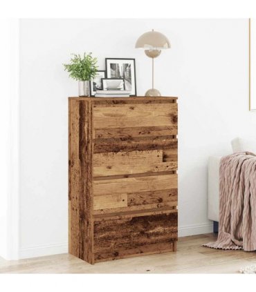 vidaXL Sideboard Old Wood 60x35x98.5 cm Engineered Wood