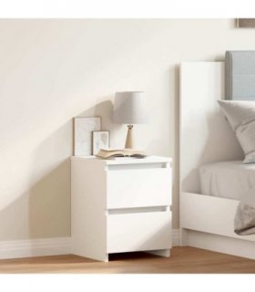 vidaXL Bedside Cabinet White 30x30x40 cm Engineered Wood