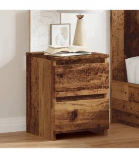vidaXL Bedside Cabinets 2 pcs Old Wood 30x30x40 cm Engineered Wood