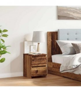 vidaXL Bedside Cabinet Old Wood 30x30x40 cm Engineered Wood