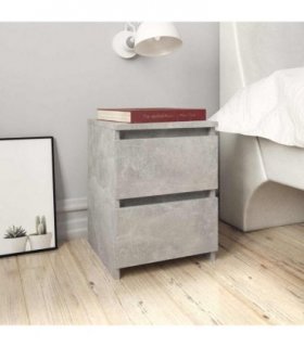 vidaXL Bedside Cabinet Concrete Grey 30x30x40 cm Engineered Wood