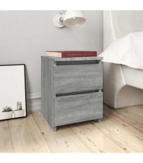 vidaXL Bedside Cabinet Grey Sonoma 30x30x40 cm Engineered Wood