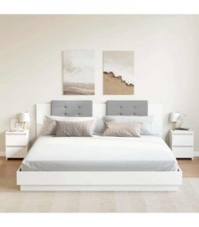 vidaXL Bedside Cabinets 2 pcs White 30x30x40 cm Engineered Wood