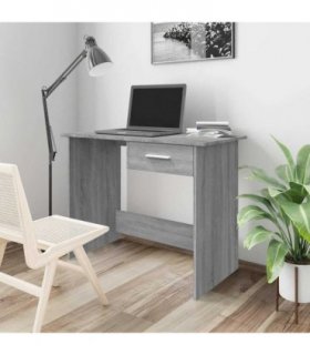vidaXL Desk Grey Sonoma 100x50x76 cm Engineered Wood