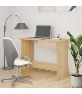 vidaXL Desk Sonoma Oak 100x50x76 cm Engineered Wood