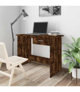 vidaXL Desk Smoked Oak 100x50x76 cm Engineered Wood