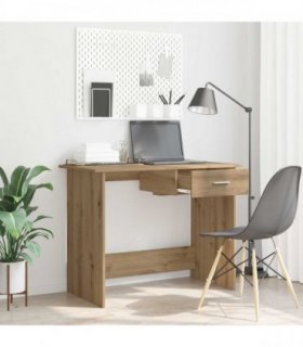 vidaXL Desk with Drawer Artisan Oak 100 x 50 x 76 cm Engineered Wood