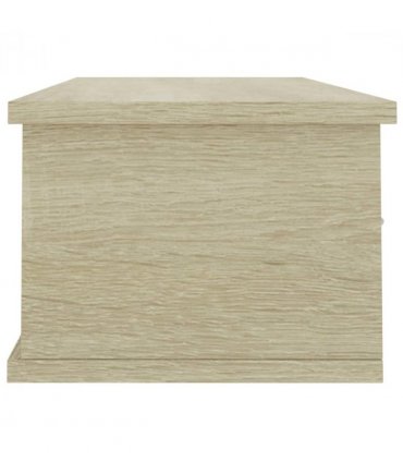 vidaXL Wall-mounted Drawer Shelf Sonoma Oak 88x26x18.5 cm Engineered Wood — Size: 90 cm