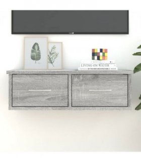 vidaXL Wall Cabinet Grey Sonoma 60x26x18.5 cm Engineered Wood — Size: 60 cm