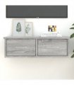 vidaXL Wall Cabinet Grey Sonoma 60x26x18.5 cm Engineered Wood — Size: 60 cm