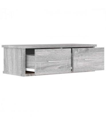 vidaXL Wall Cabinet Grey Sonoma 60x26x18.5 cm Engineered Wood — Size: 60 cm