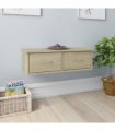 vidaXL Wall-mounted Drawer Shelf Sonoma Oak 60x26x18.5 cm Engineered Wood — Size: 60 cm
