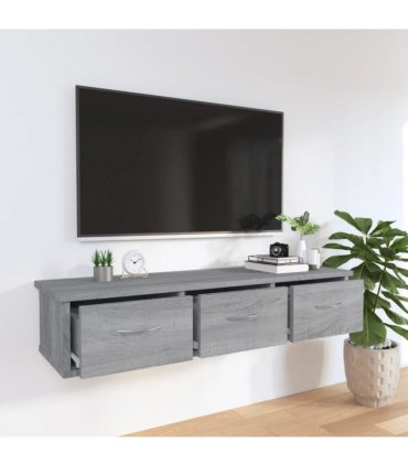 vidaXL Wall Cabinet | Grey sonoma | Engineered wood | Medium | Wall Cabinet — Size: 90 cm