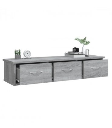 vidaXL Wall Cabinet | Grey sonoma | Engineered wood | Medium | Wall Cabinet — Size: 90 cm