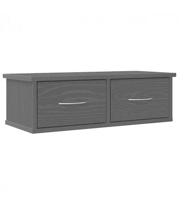 vidaXL Wall Cabinet Black Oak 60 x 26 x 18.5 cm Engineered Wood — Size: 60 cm