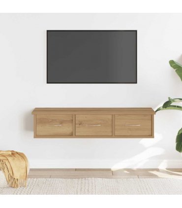 vidaXL Wall Cabinet Artisian Oak 88x26x18.5 cm Engineered Wood — Colour: artisan oak, Size: 90 cm