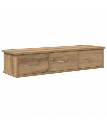 vidaXL Wall Cabinet Artisian Oak 88x26x18.5 cm Engineered Wood — Colour: artisan oak, Size: 90 cm