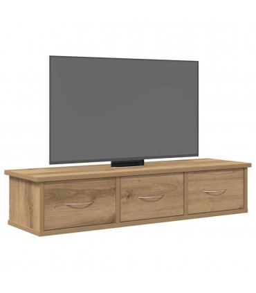 vidaXL Wall Cabinet Artisian Oak 88x26x18.5 cm Engineered Wood — Colour: artisan oak, Size: 90 cm