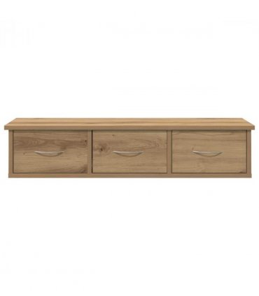 vidaXL Wall Cabinet Artisian Oak 88x26x18.5 cm Engineered Wood — Colour: artisan oak, Size: 90 cm