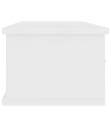 vidaXL Wall-mounted Drawer Shelf White 88x26x18.5 cm Engineered Wood — Size: 90 cm