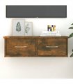 vidaXL Wall Cabinet Smoked Oak 60x26x18.5 cm Engineered Wood — Size: 60 cm