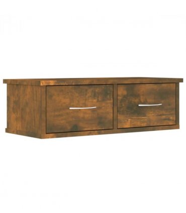 vidaXL Wall Cabinet Smoked Oak 60x26x18.5 cm Engineered Wood — Size: 60 cm