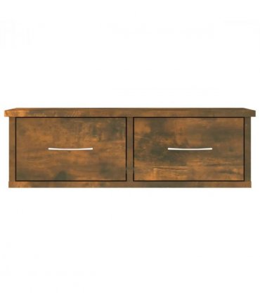 vidaXL Wall Cabinet Smoked Oak 60x26x18.5 cm Engineered Wood — Size: 60 cm
