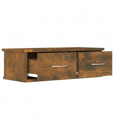 vidaXL Wall Cabinet Smoked Oak 60x26x18.5 cm Engineered Wood — Size: 60 cm