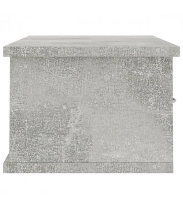 vidaXL Wall-mounted Drawer Shelf Concrete Grey 60x26x18.5 cm Engineered Wood — Size: 60 cm