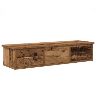 vidaXL Wall Cabinet Old Wood 88x26x18.5 cm Engineered Wood — Size: 90 cm